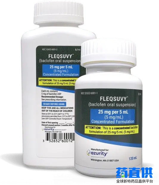 巴氯芬	baclofen	Fleqsuvy