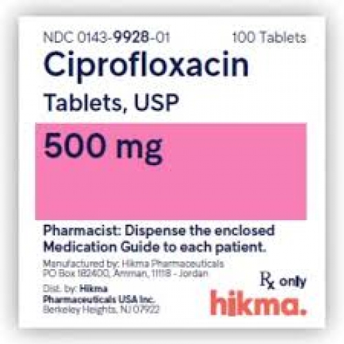 环丙沙星	Ciprofloxacin